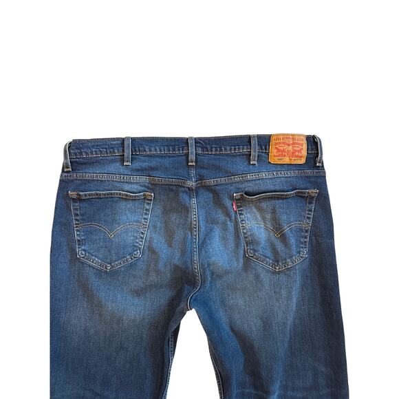 Levis 569 Jeans Mens 44x32 Blue Loose Fit Straight Leg Stretch Denim Causal - Picture 3 of 12